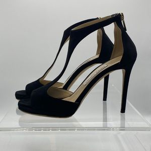 Jimmy Choo T strap sandal heels